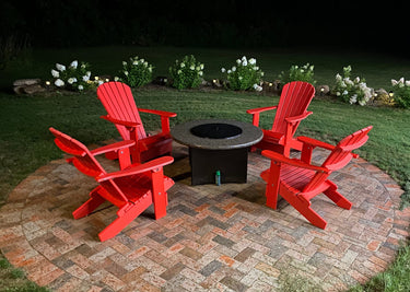 Poly-Luxe Recycled Plastic Folding Royal Adirondack Chair (Large)